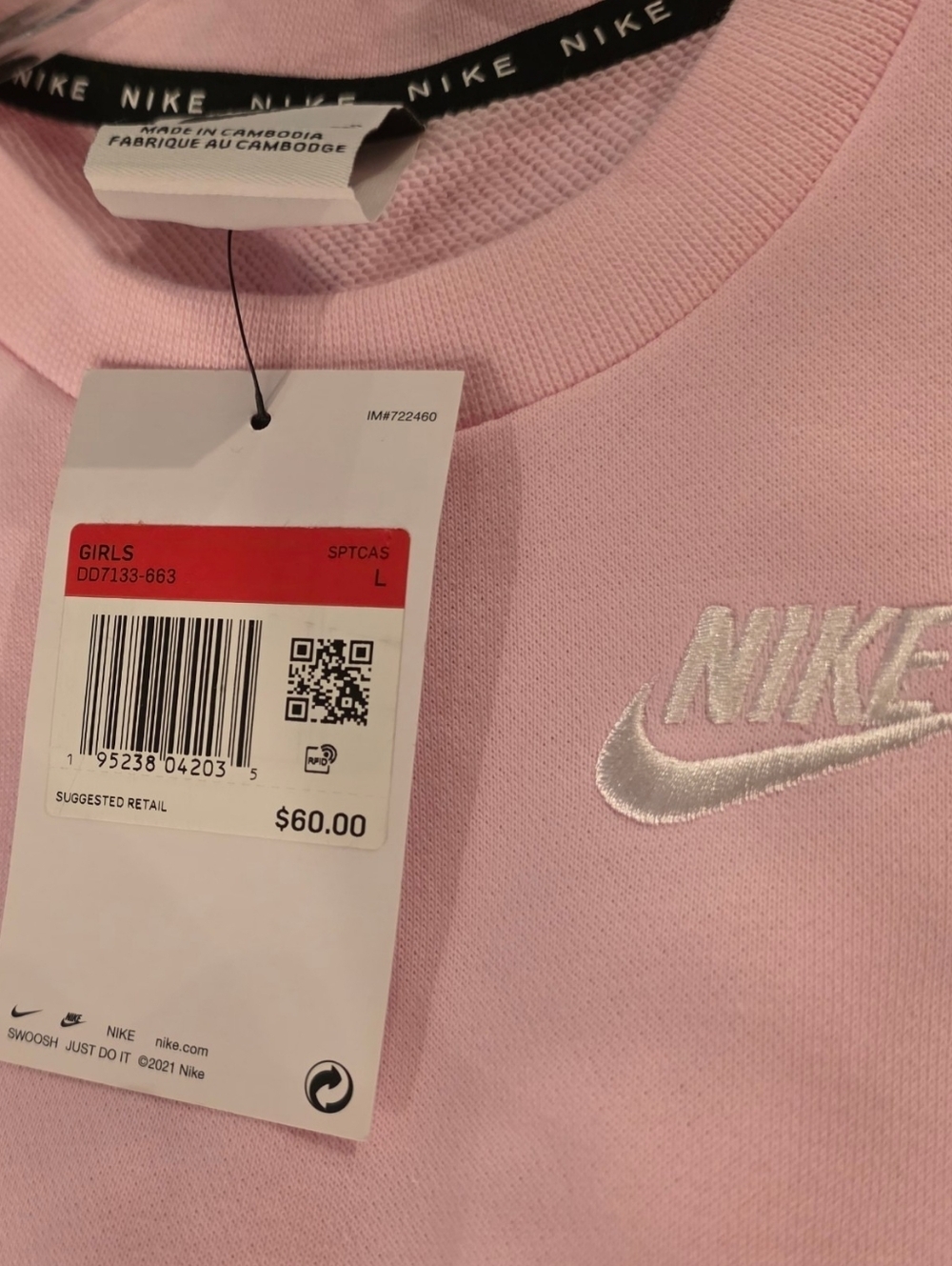 Nike Girls Pink, Coral & Red Tiered Sleeveless Dress Size Large - Picture 6 of 9